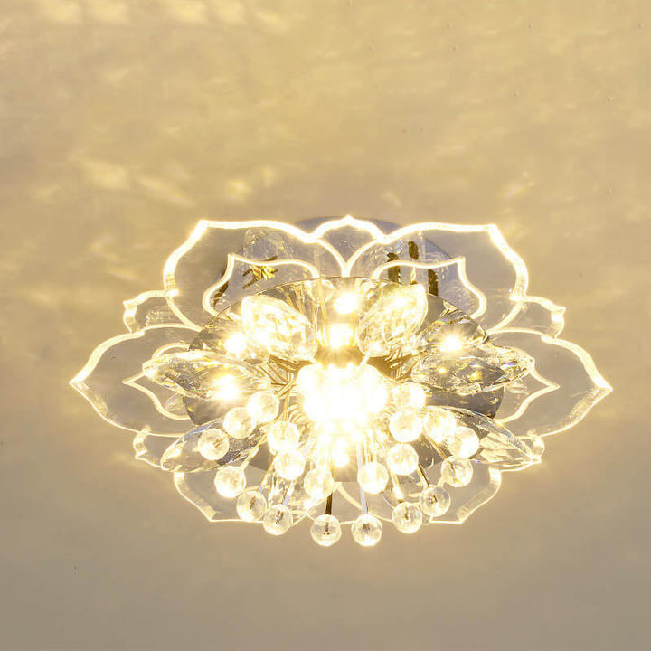 Karnz GlowPetal | LED Kristall Taklampa | Blomform, RGB Färgväxling &amp; energieffektiv