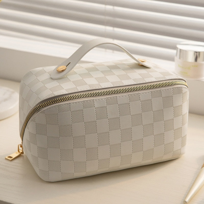 Sandsberg | Lyxig Rutig Make-up Kosmetiktasche