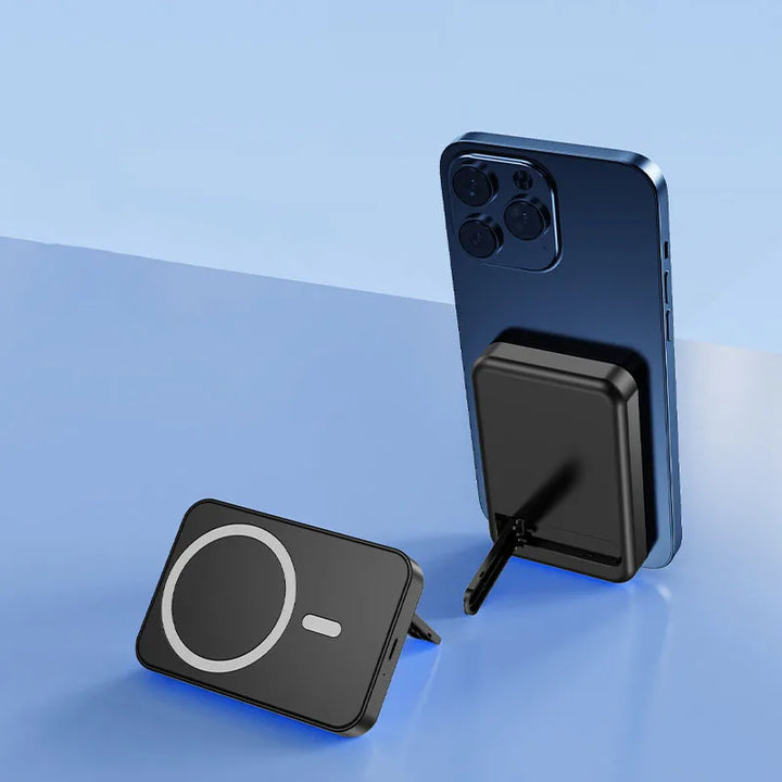 Magnetisk trådlös Powerbank med stativ