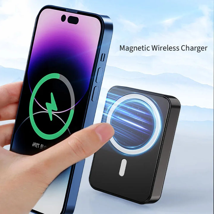 Magnetisk trådlös Powerbank med stativ