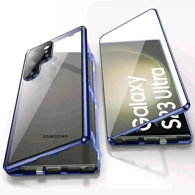 Metall Aluminiumlegering 360 Fodral med säkerhetslåset för Samsung Galaxy S24-S23 Serien