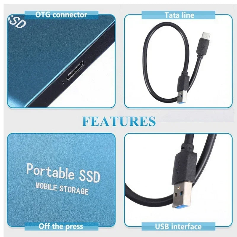 TEKNOLOGI | Supersnabb extern SSD 128GB | Mini-SSD | Hög hastighetslagring för laptop och PC