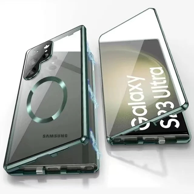 Metall Aluminiumlegering 360 Fodral med säkerhetslåset för Samsung Galaxy S24-S23 Serien