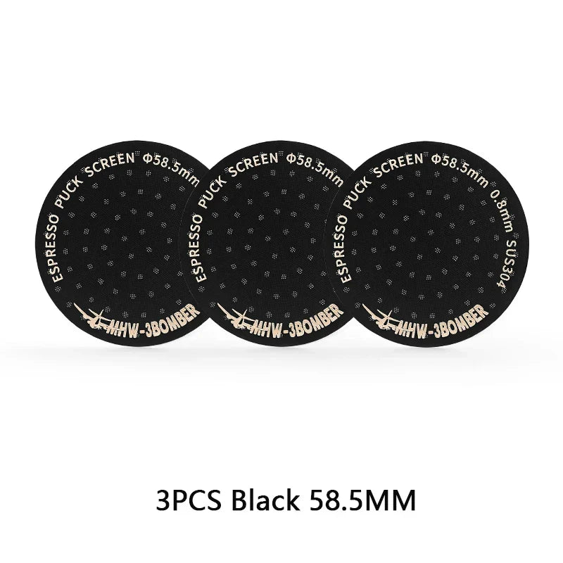MHW-3BOMBER 51/53/58.5mm Espresso Puck Skärm Dubbel-Lager Metall Kaffe Återanvändbart Filter