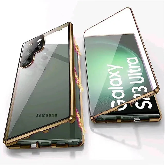 Metall Aluminiumlegering 360 Fodral med säkerhetslåset för Samsung Galaxy S24-S23 Serien