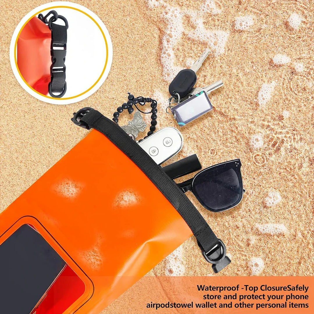 Karnz | AquaVault Vattentät Dry Bag 2L | Med Touchscreen-fönster | Utomhusväska för kajakpaddling, vandring &amp; vattensport