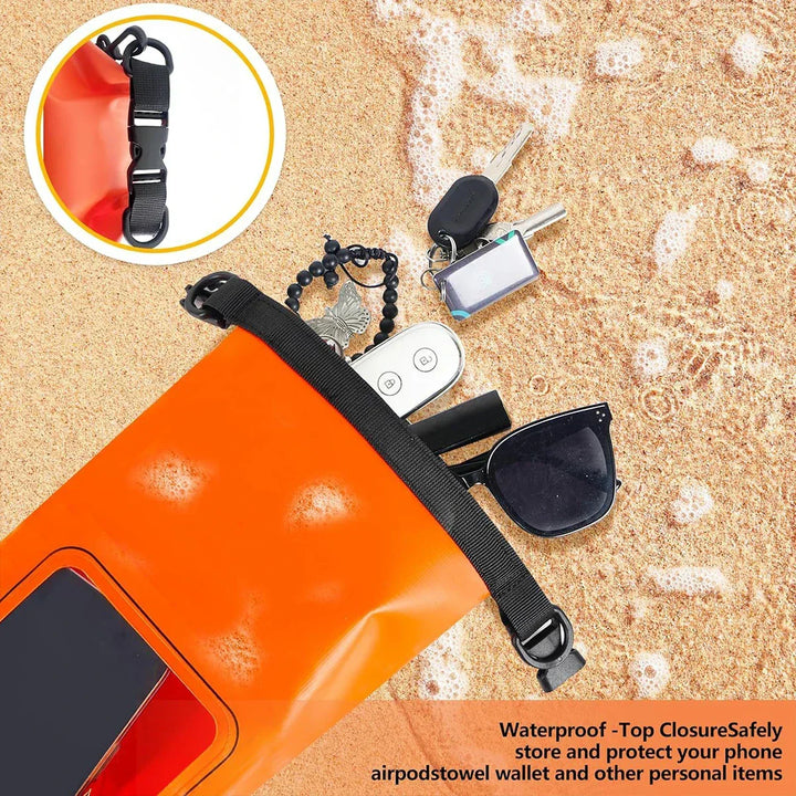 Karnz | AquaVault Vattentät Dry Bag 2L | Med Touchscreen-fönster | Utomhusväska för kajakpaddling, vandring &amp; vattensport