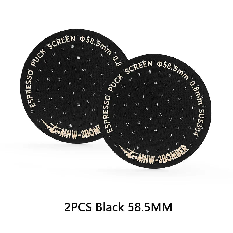 MHW-3BOMBER 51/53/58.5mm Espresso Puck Skärm Dubbel-Lager Metall Kaffe Återanvändbart Filter