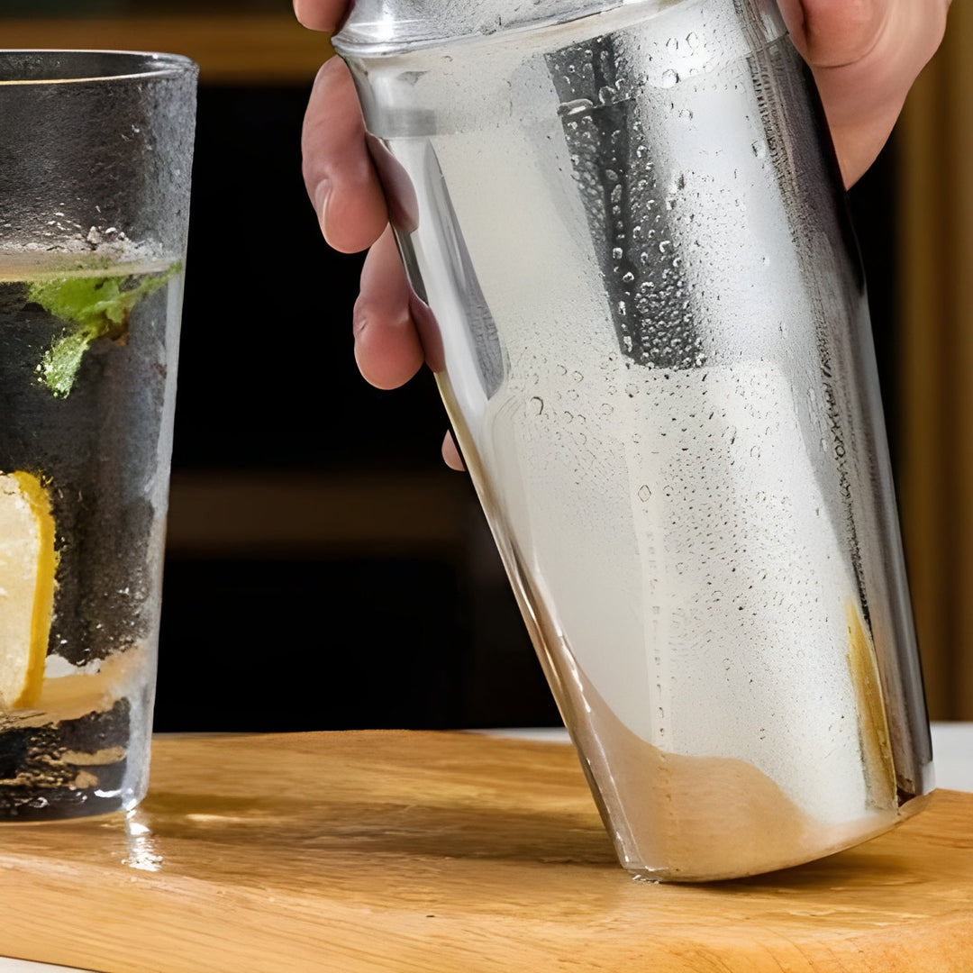 Cocktailshaker-set i rostfritt stål – 10-delat premium bartenderset | Perfekt för mixade drycker och fester