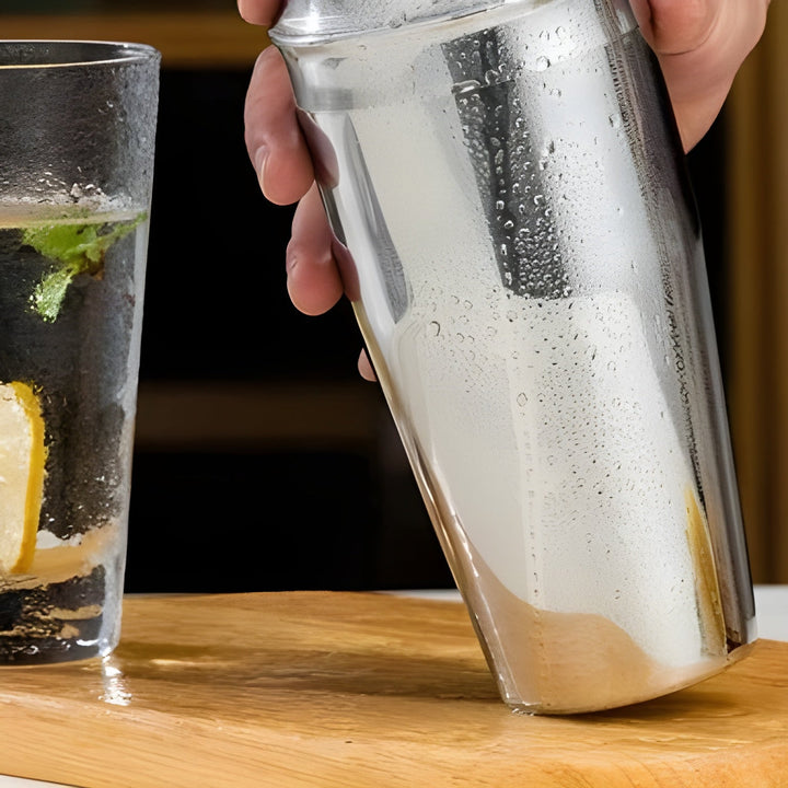 Cocktailshaker-set i rostfritt stål – 10-delat premium bartenderset | Perfekt för mixade drycker och fester