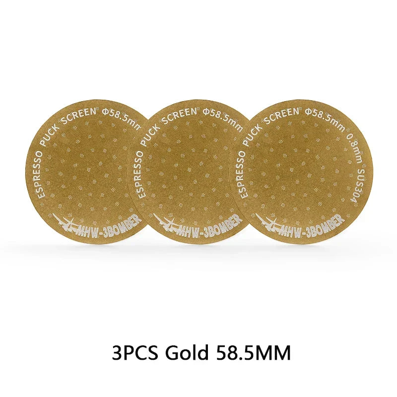 MHW-3BOMBER 51/53/58.5mm Espresso Puck Skärm Dubbel-Lager Metall Kaffe Återanvändbart Filter
