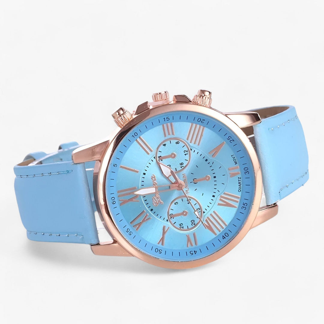 Camille damklocka med vattentåligt läderarmband, 42 mm