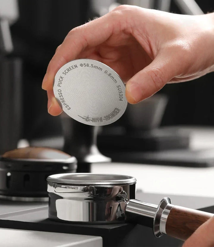 MHW-3BOMBER 51/53/58.5mm Espresso Puck Skärm Dubbel-Lager Metall Kaffe Återanvändbart Filter