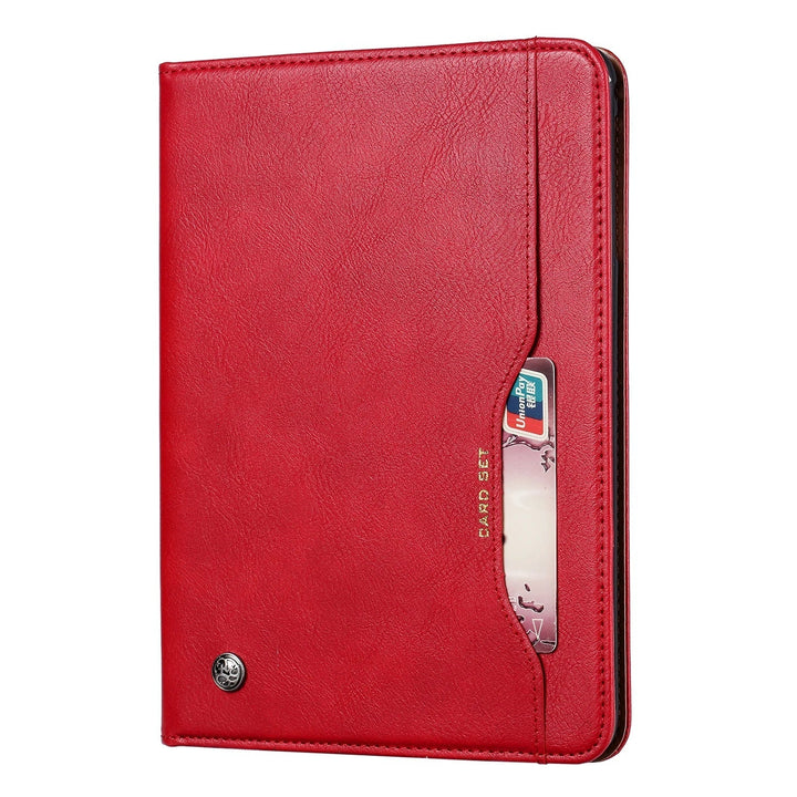 Leder Flip Case för iPad 9,7 (2017-2018), 10,2 (7. / 8. Gen), Air 2/3/4, Pro 9,7/10,5/11 - Vattentålig, Stötsäker, Affärs Tablet Fodral