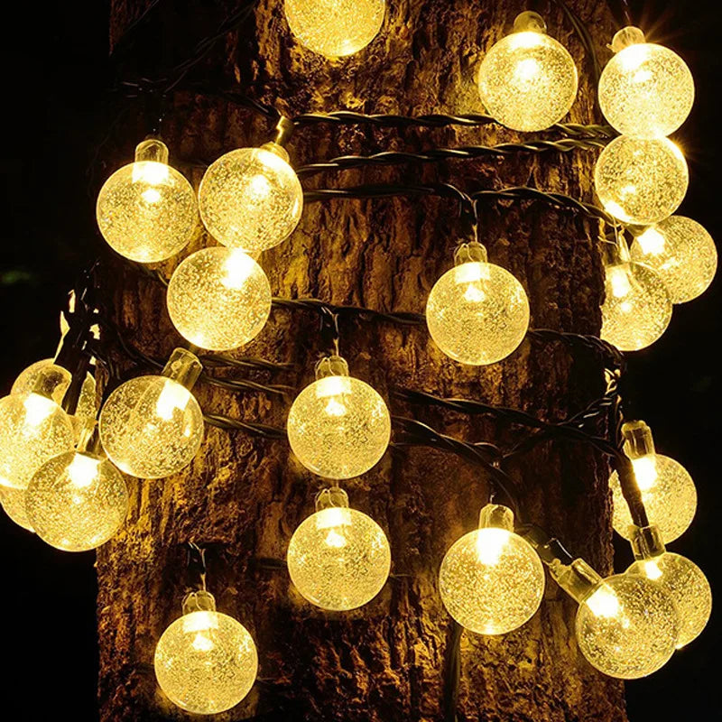 Sandsberg | Sol-LED-ljusslinga | Vattentät utomhusbelysning | 100 LEDs
