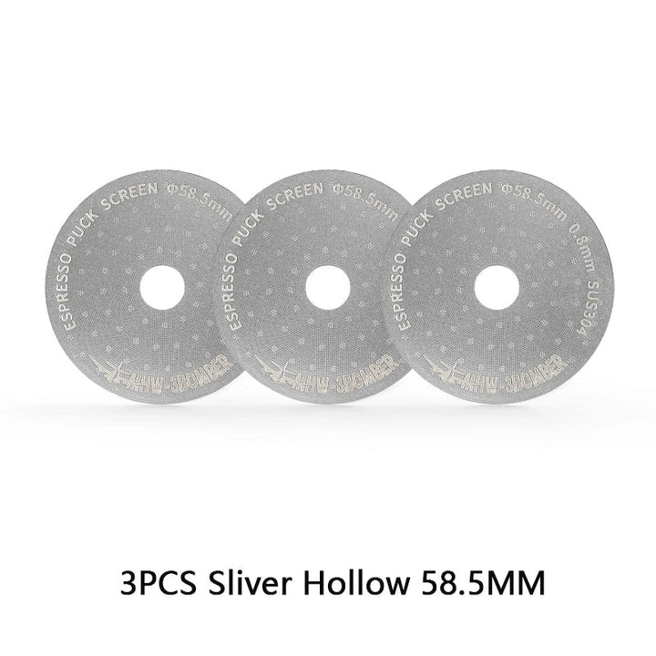 MHW-3BOMBER 51/53/58.5mm Espresso Puck Skärm Dubbel-Lager Metall Kaffe Återanvändbart Filter