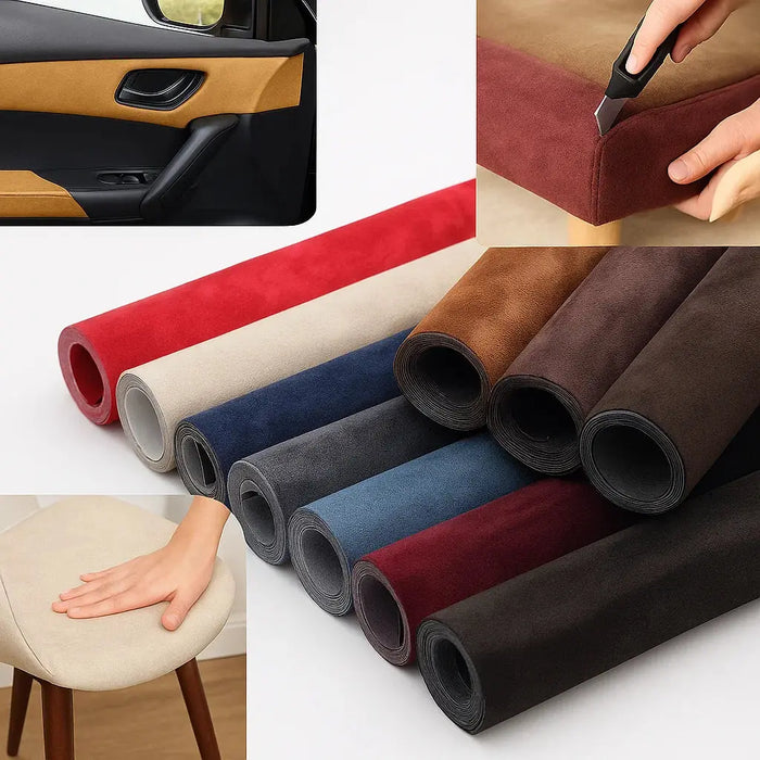 Självhäftande mikrofiber-suede tyg