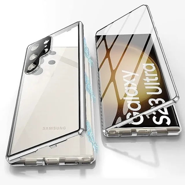 Metall Aluminiumlegering 360 Fodral med säkerhetslåset för Samsung Galaxy S24-S23 Serien