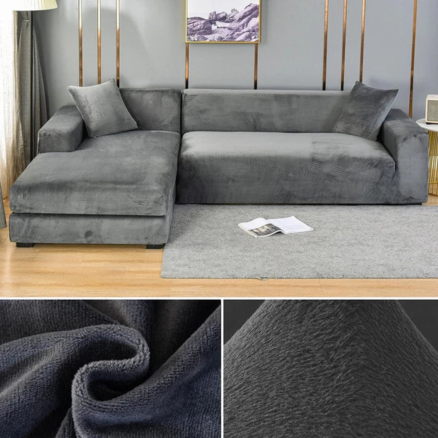 SofaGuard™ | Elastisk sammetsoffadäckning som sparar pengar