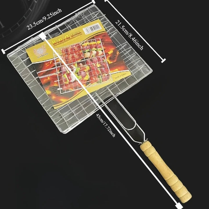 Grillaro Grillkorg | Fällbar &amp; Non-stick | Rostfritt stål &amp; Värmetålig | För Kött &amp; Grönsaker