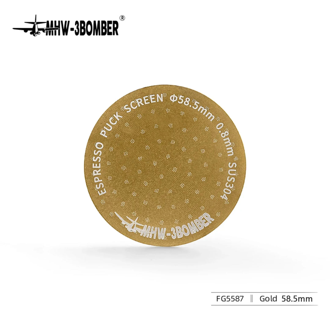 MHW-3BOMBER 51/53/58.5mm Espresso Puck Skärm Dubbel-Lager Metall Kaffe Återanvändbart Filter