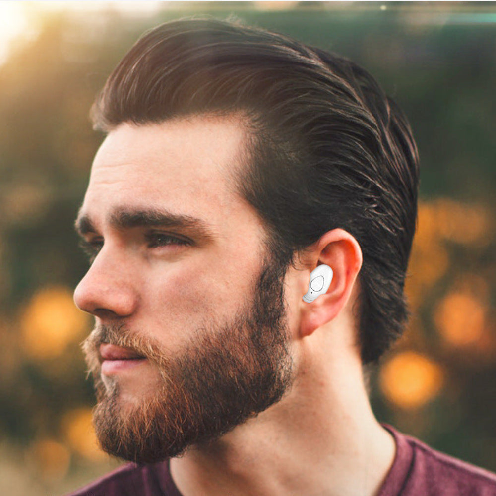 Trådlösa Bluetooth-hörlurar, Mini-hörlurar, osynliga, Enörade