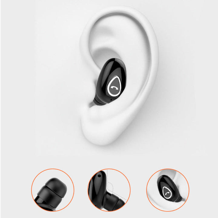 Trådlösa Bluetooth-hörlurar, Mini-hörlurar, osynliga, Enörade