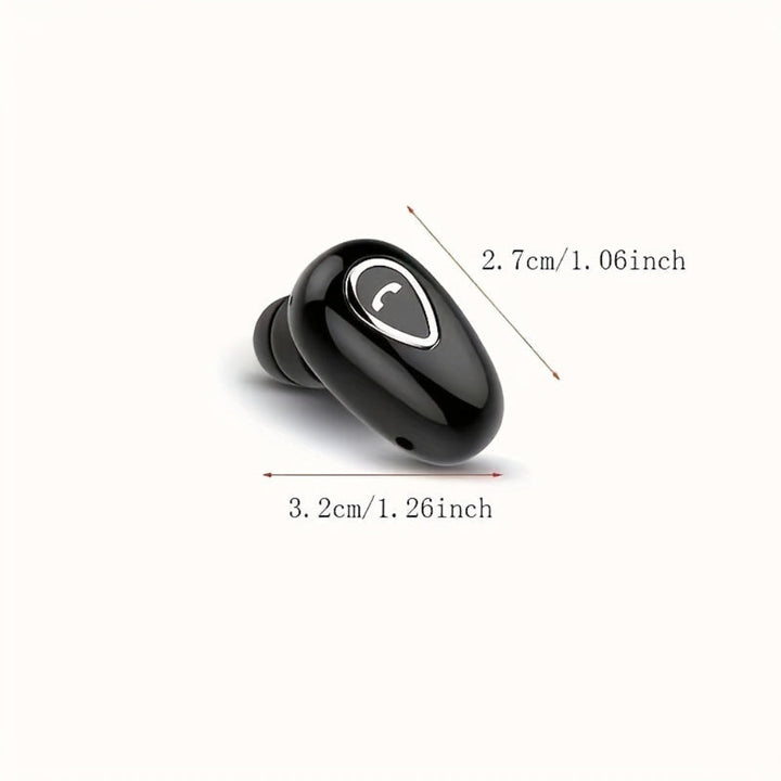 Trådlösa Bluetooth-hörlurar, Mini-hörlurar, osynliga, Enörade