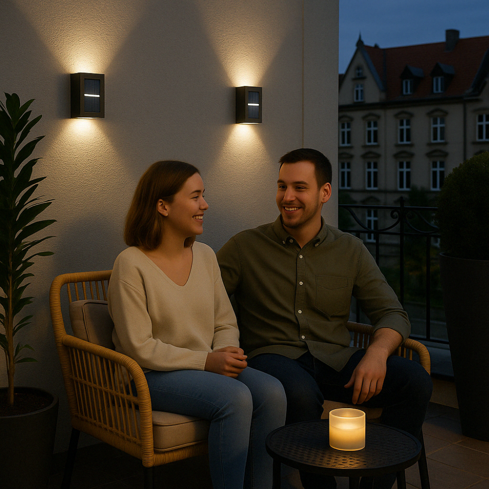 Karnz | SolarGlow Luxe Solvägglampor – Trådlösa, Stilsäkra &amp; Redo För Varma Kvällar