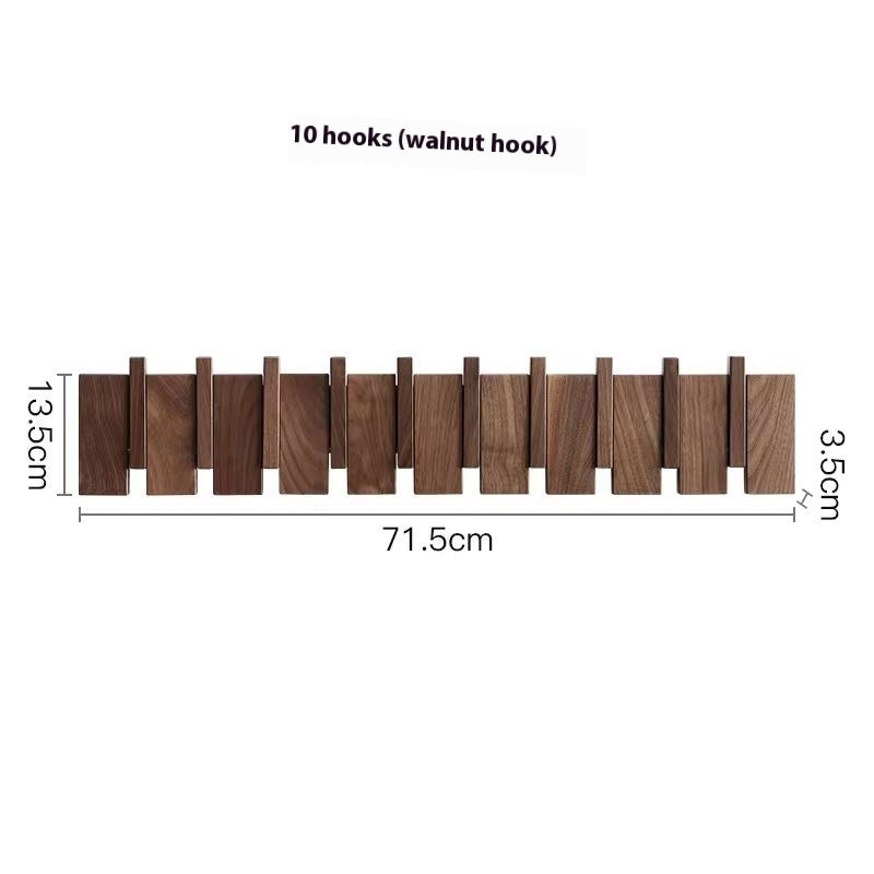 Träklädhängare i piano-design med fällbara krokar | Karnz