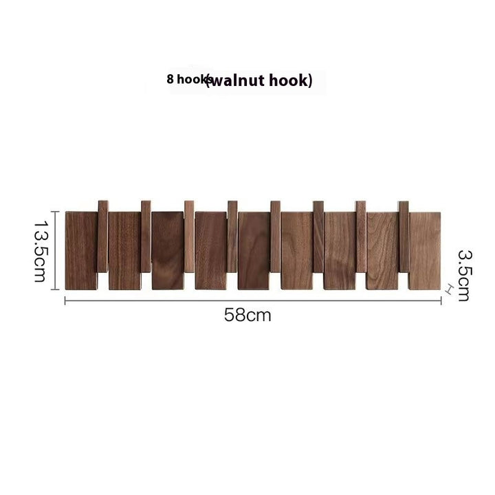 Träklädhängare i piano-design med fällbara krokar | Karnz