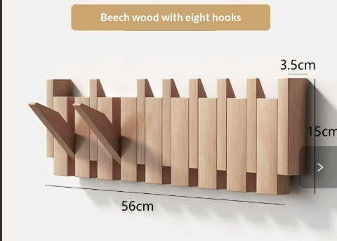 Träklädhängare i piano-design med fällbara krokar | Karnz