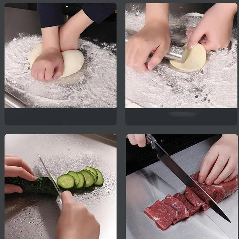 Karnz | SliceGrip – Rostfritt stål skärbräda med halkfri och upphöjd yta