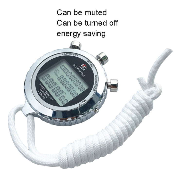 Karnz | YS Metall Stoppur 3 Rader Visning Löpning Elektronisk Timer, Stil: YS-5100 100 Minnen