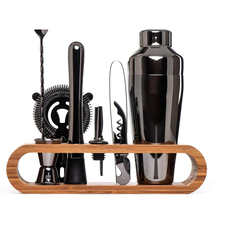 Cocktailshaker-set i rostfritt stål – 10-delat premium bartenderset | Perfekt för mixade drycker och fester