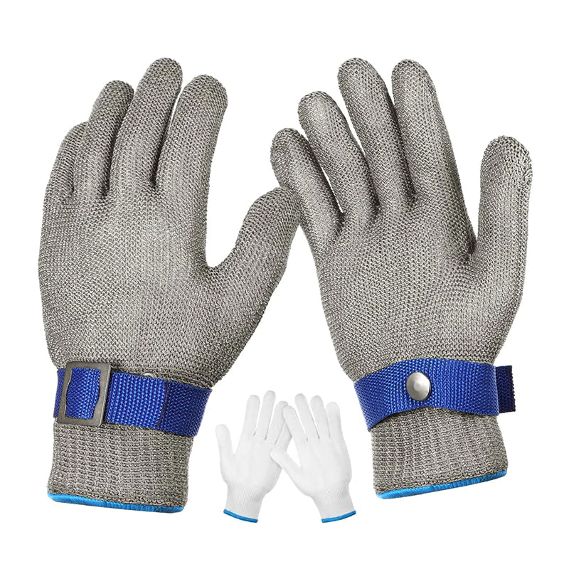 Rostfritt stål mesh metall laboratorium skyddshandskar