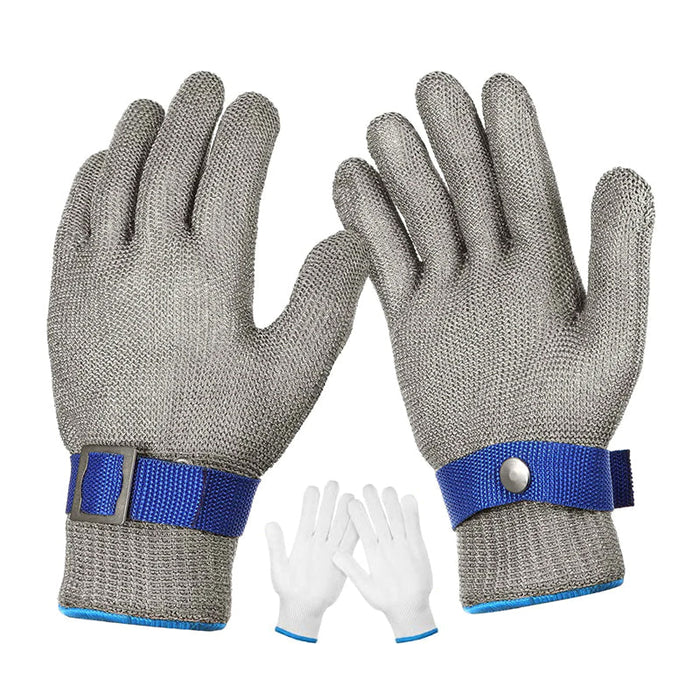 Rostfritt stål mesh metall laboratorium skyddshandskar