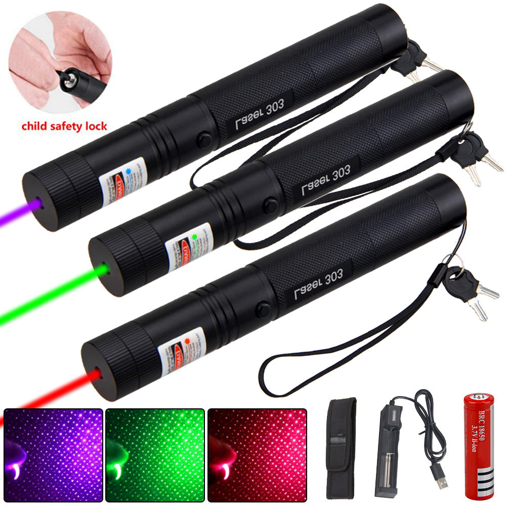Karnz | Zelara-Power Laserpointer 303 - Uppladdningsbar synlig USB-laserpointer med hög effekt