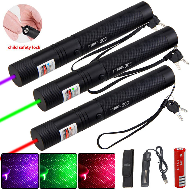 Karnz | Zelara-Power Laserpointer 303 - Uppladdningsbar synlig USB-laserpointer med hög effekt