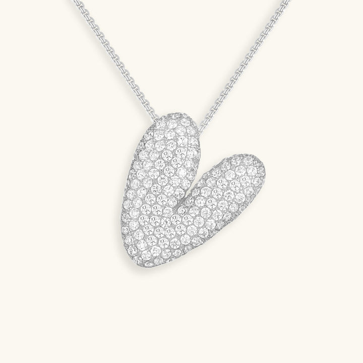Bubble Initial-Diamant-Halsband