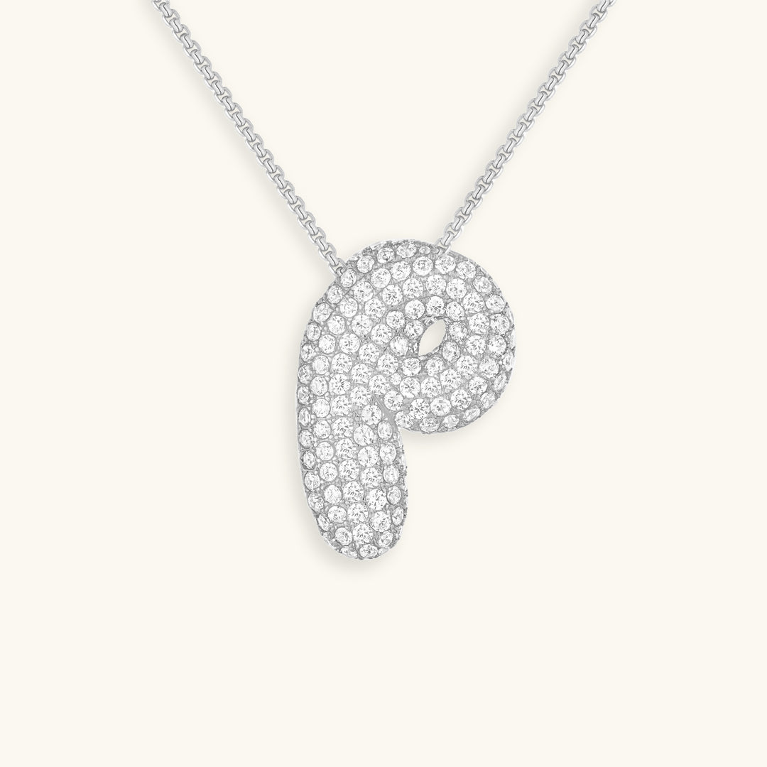 Bubble Initial-Diamant-Halsband