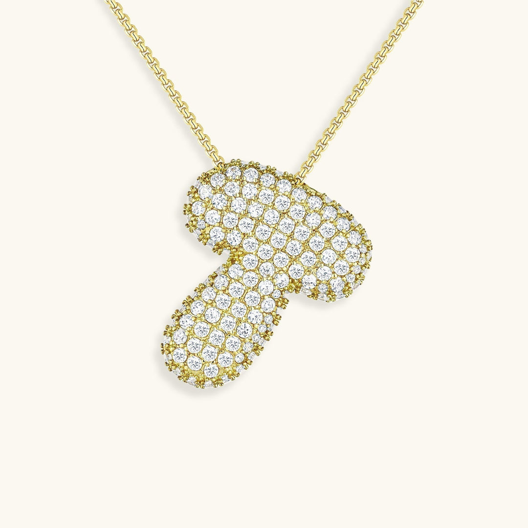Bubble Initial-Diamant-Halsband