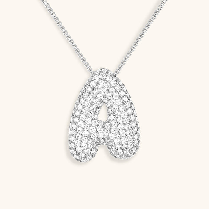 Bubble Initial-Diamant-Halsband