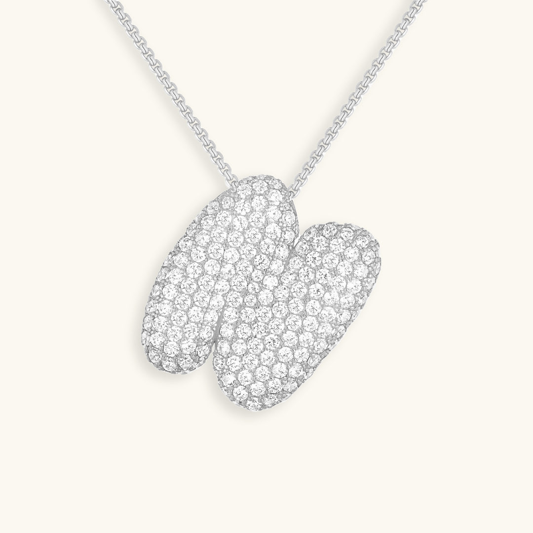 Bubble Initial-Diamant-Halsband