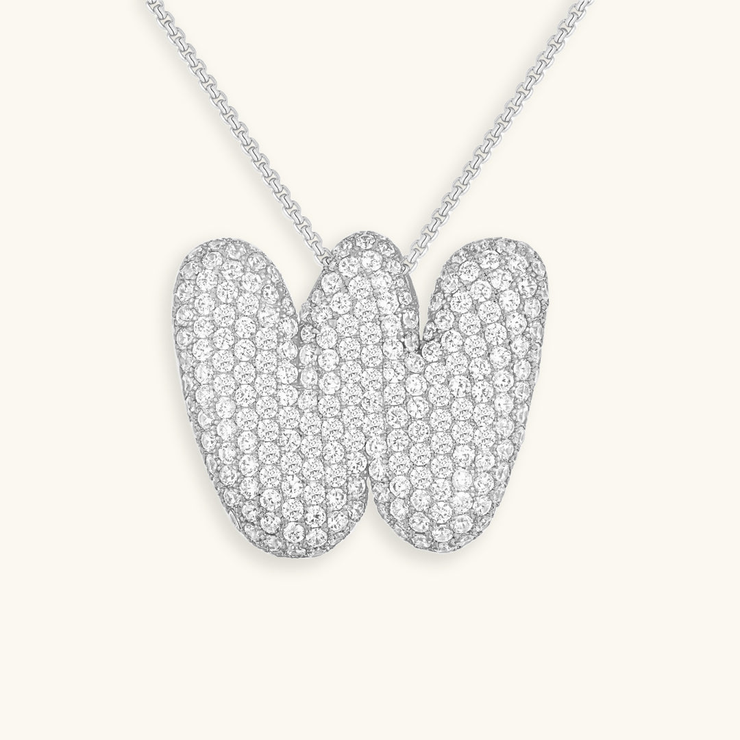 Bubble Initial-Diamant-Halsband