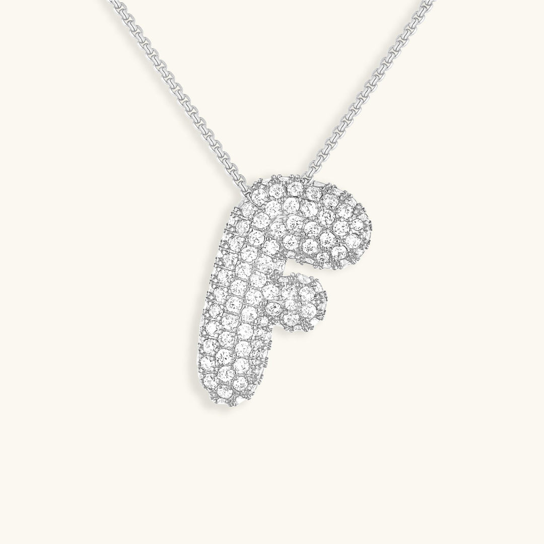 Bubble Initial-Diamant-Halsband