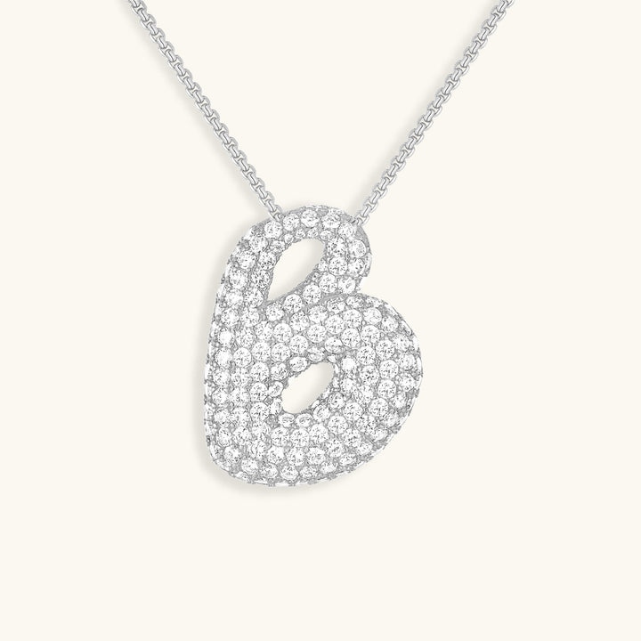Bubble Initial-Diamant-Halsband