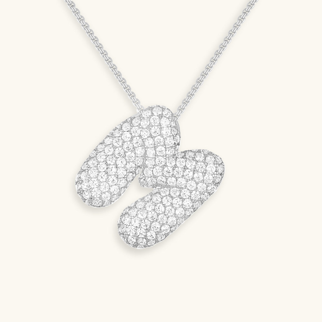 Bubble Initial-Diamant-Halsband
