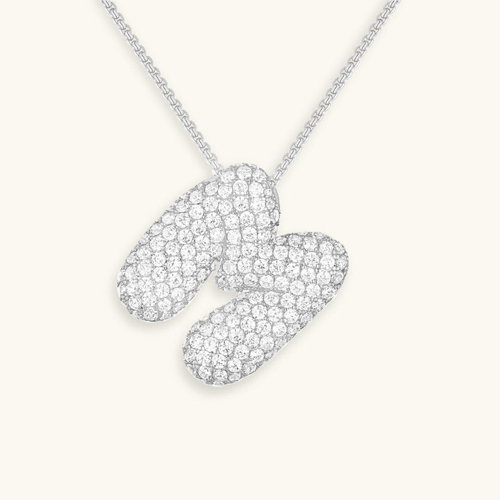 Bubble Initial-Diamant-Halsband