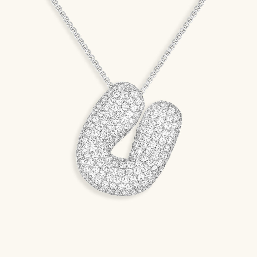 Bubble Initial-Diamant-Halsband